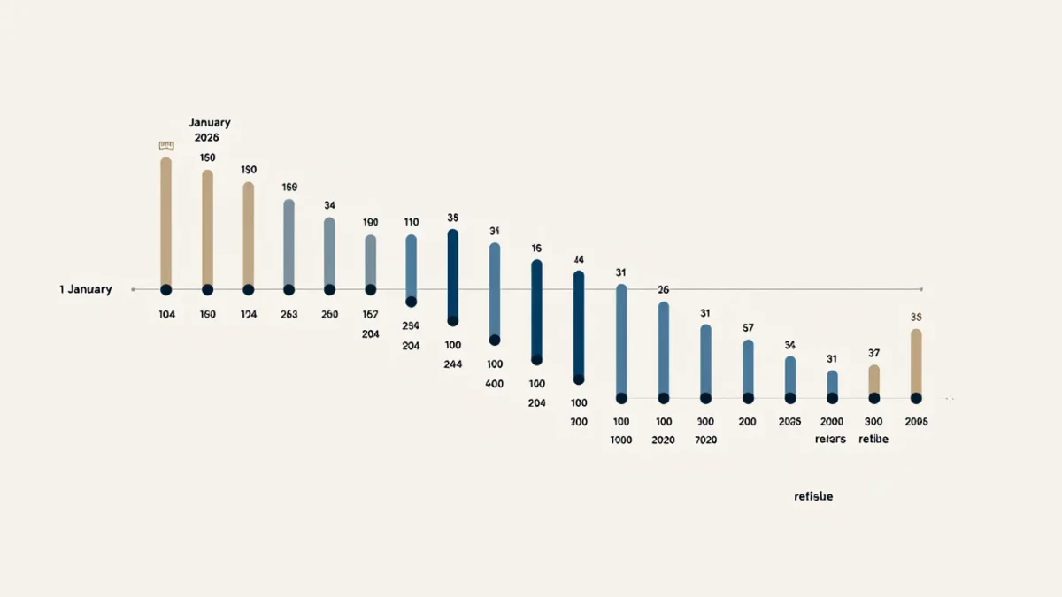 Infographic timeline of January 2026 classical album releases by category