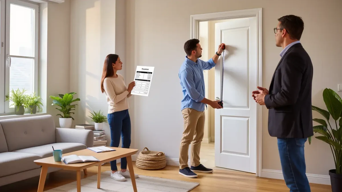 Buyers touring open house with leverage checklist