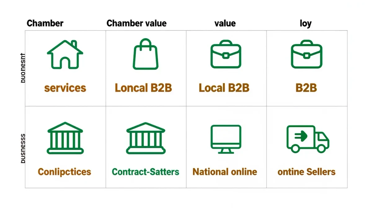 Infographic of what chamber membership returns by business type