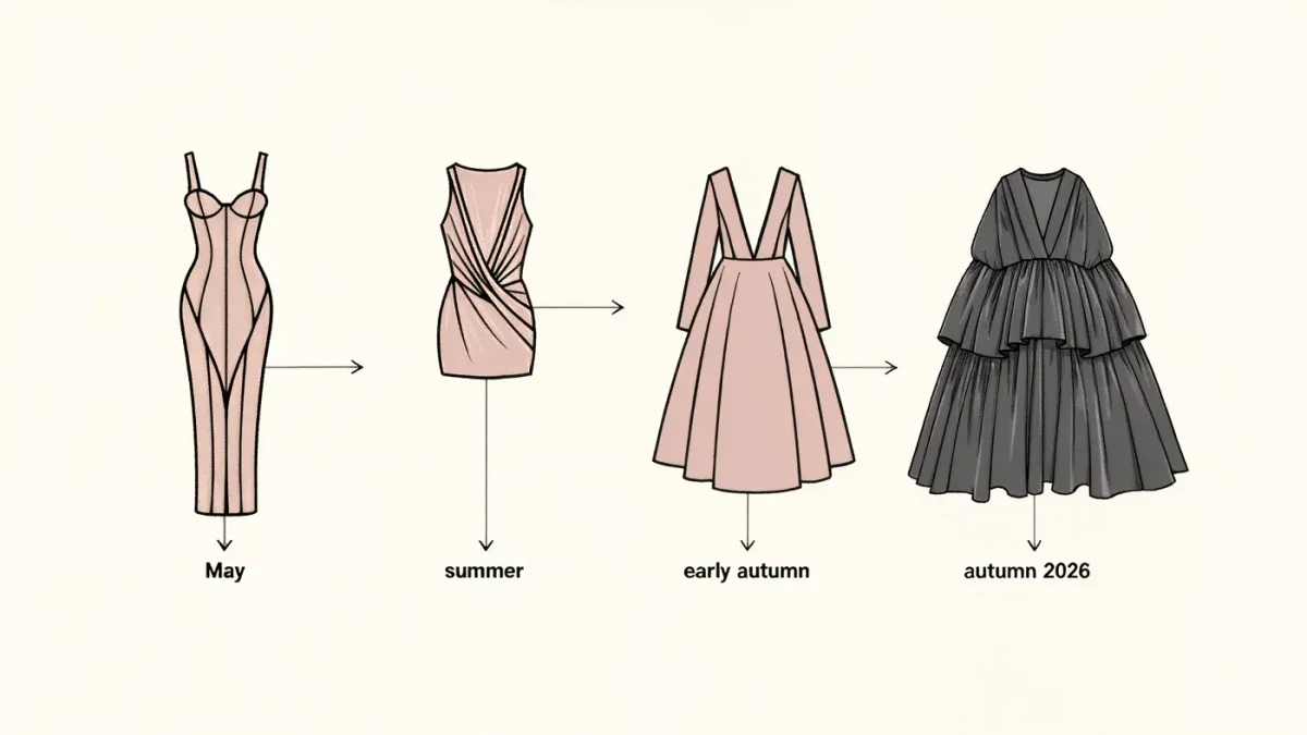 Infographic comparing sculptural silhouette trends from the 2026 gala season
