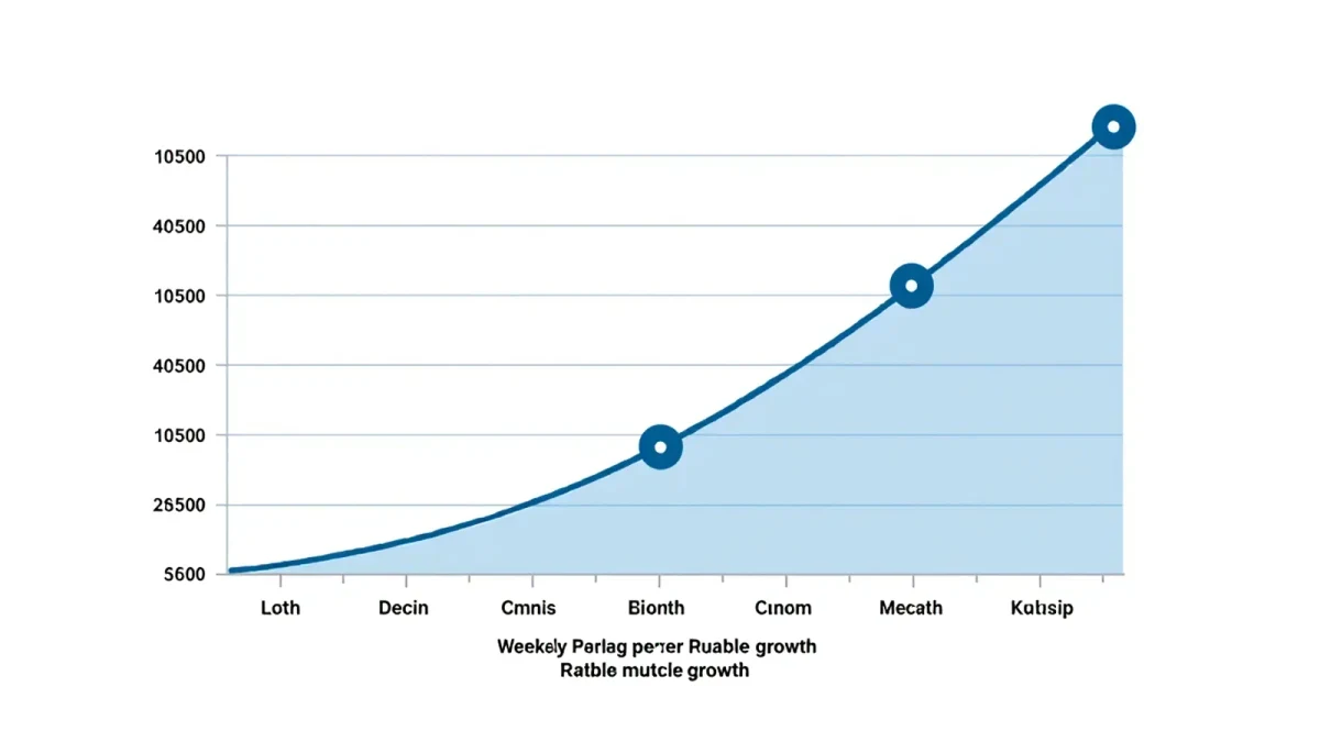 Chart showing weekly sets per muscle versus measured muscle growth