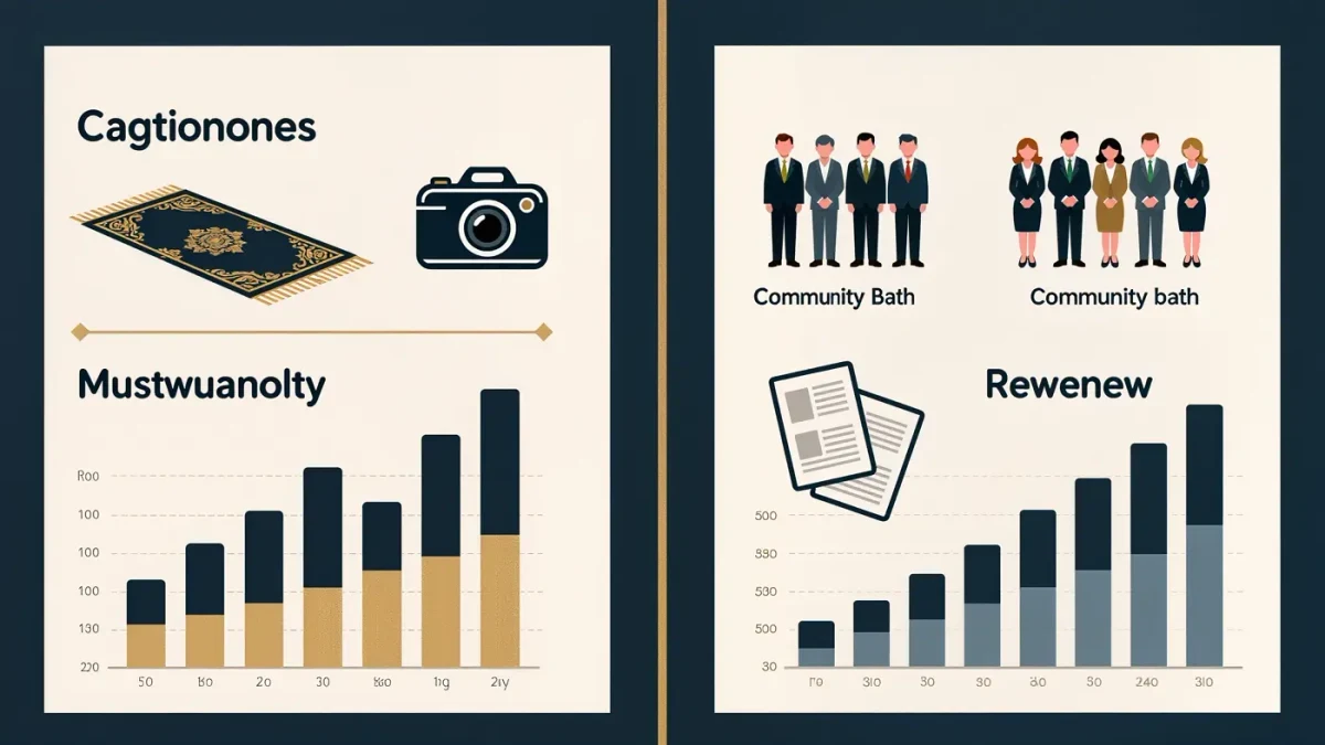 Split infographic comparing museum gala and charity ball revenue mechanics