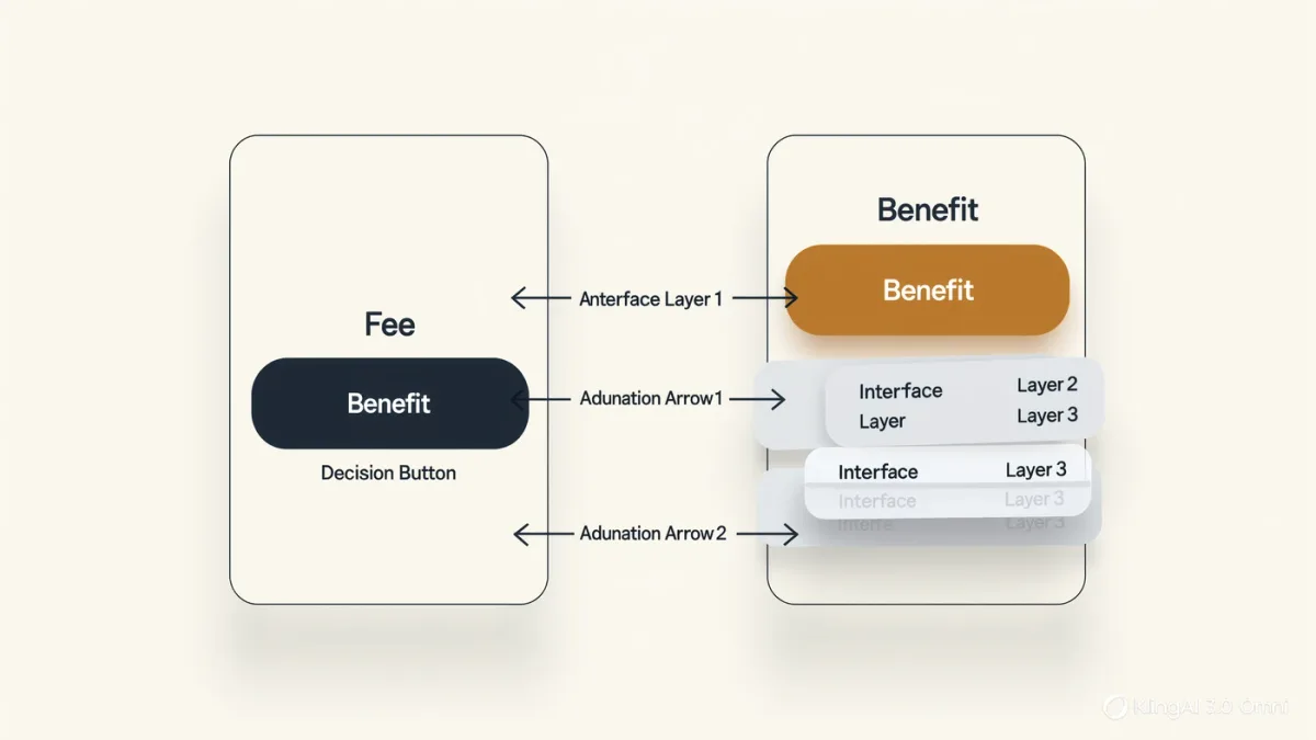 Infographic comparing prominent versus buried fee disclosure screens