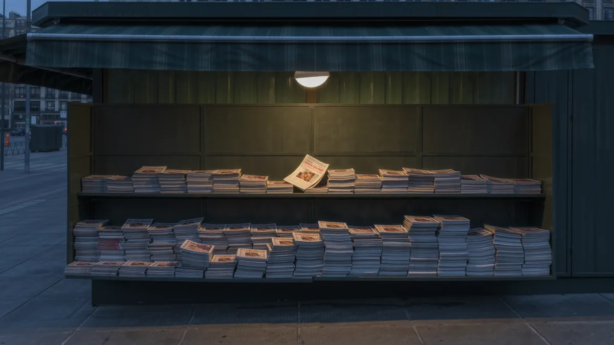 Newsstand with many magazines symbolizing cross-site tracking