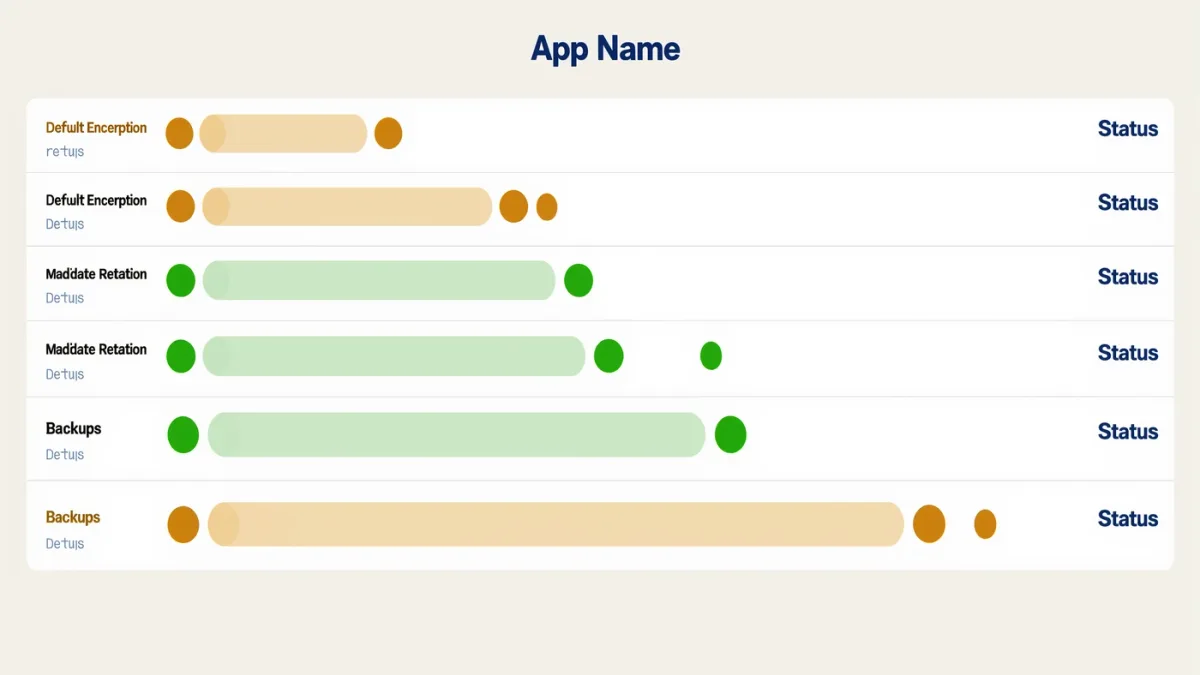 Chart comparing encryption defaults across five messaging apps