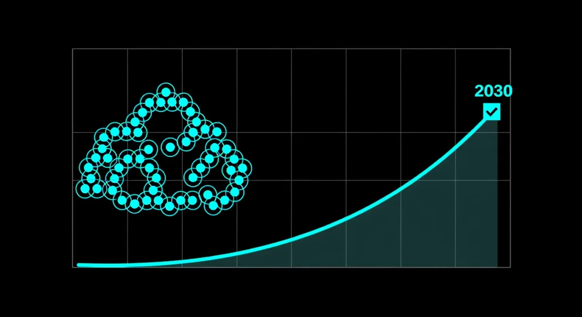 Flat infographic of cloud regions and capacity growth in Saudi Arabia