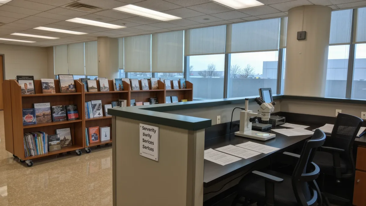 University disability services office with no people