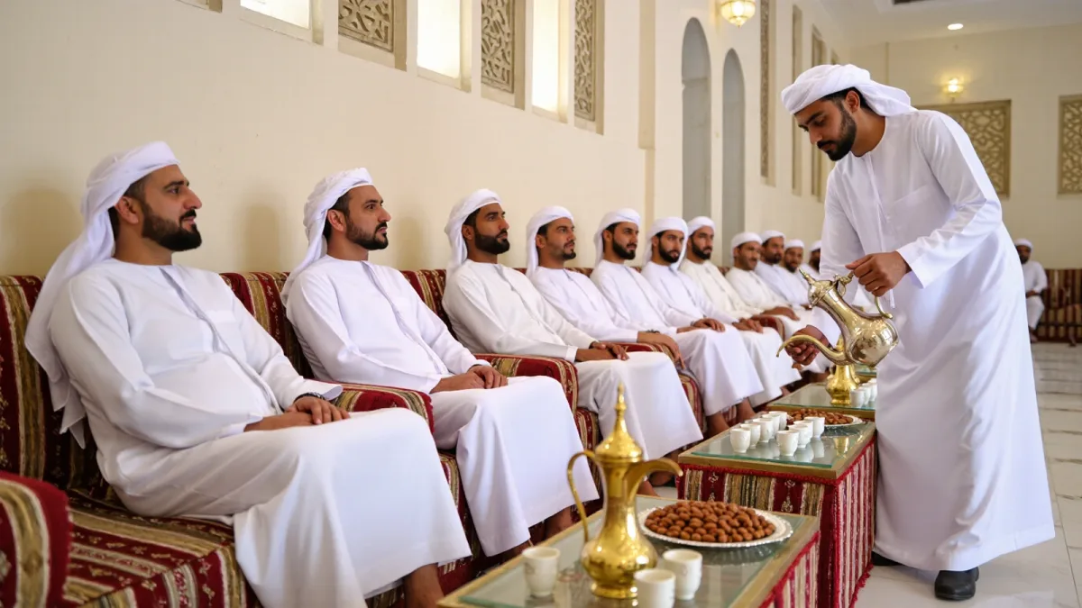 Inside the diwaniya, Kuwait's evening gathering