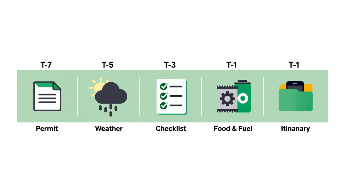 The Week-Before Checklist: Seven Days Out to Trailhead