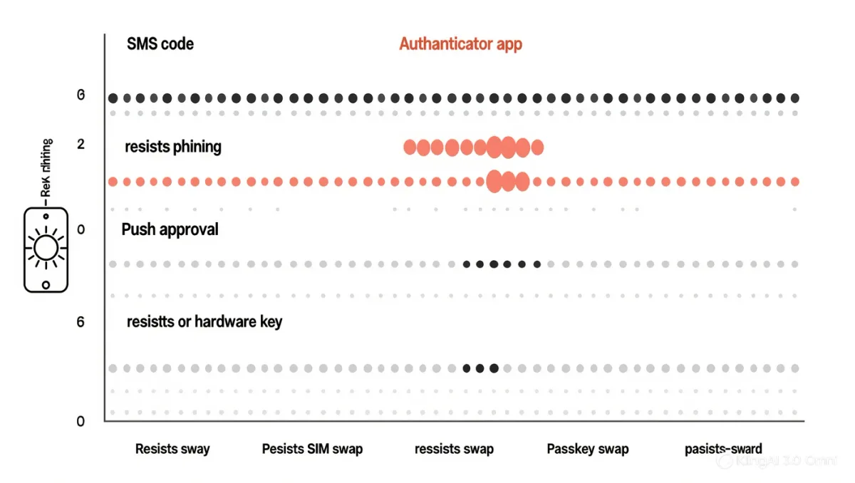 Infographic ranking five authentication methods by attack resistance