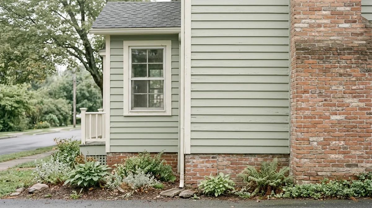 Quiet suburban street textures under overcast Hudson Valley light