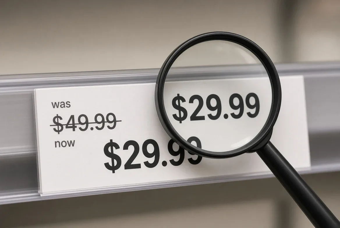 What makes a store's 'was' price legal — and when it isn't