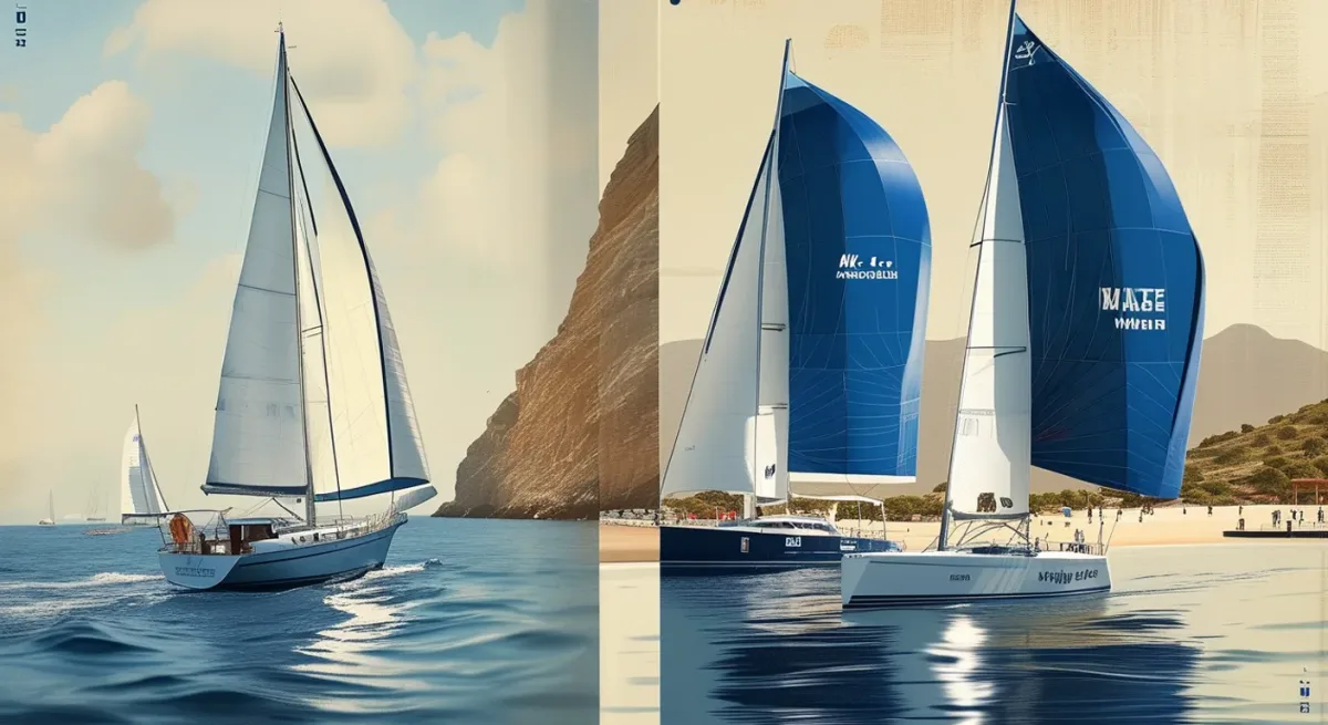 Infographic of classic and modern yacht classes on gulf race areas