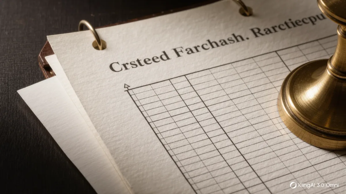 Close-up of a stock purchase agreement with vesting schedule pages