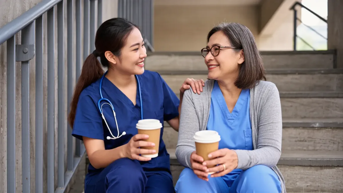 Do peer support programs help health care workers? What the evidence shows