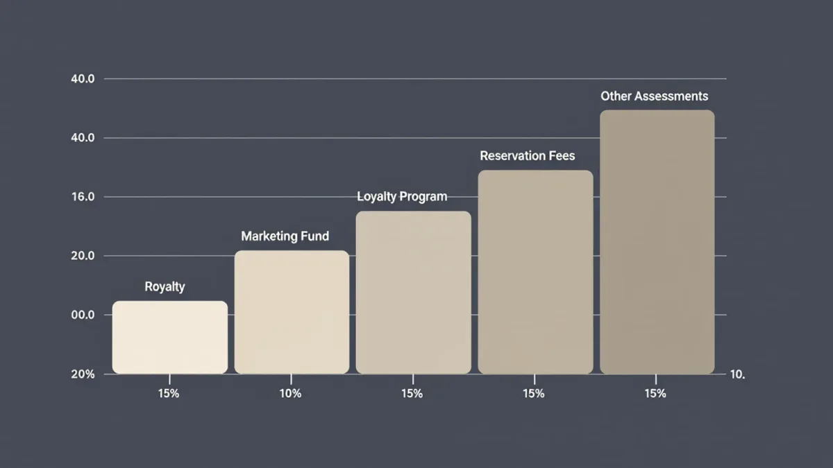 Franchise fees explained: royalty, marketing fund, reservation fees — and the 10-15% question