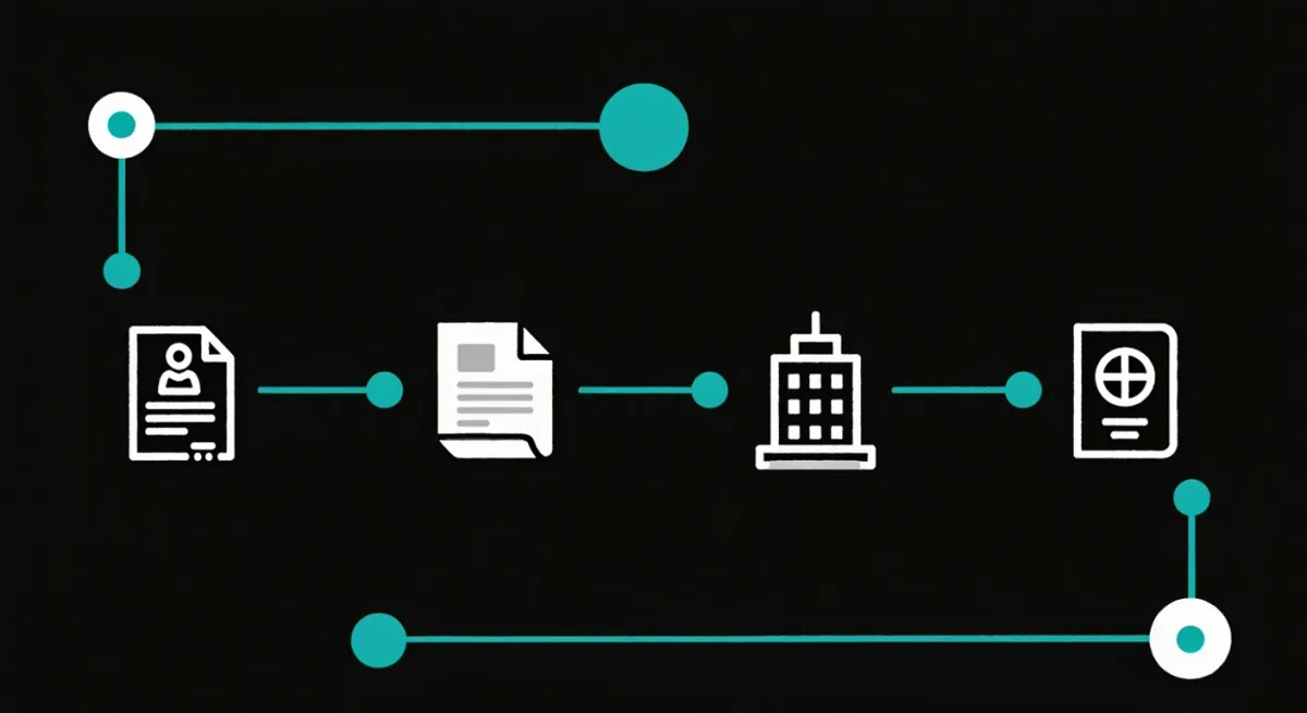 Flat infographic of UAE free zone setup steps