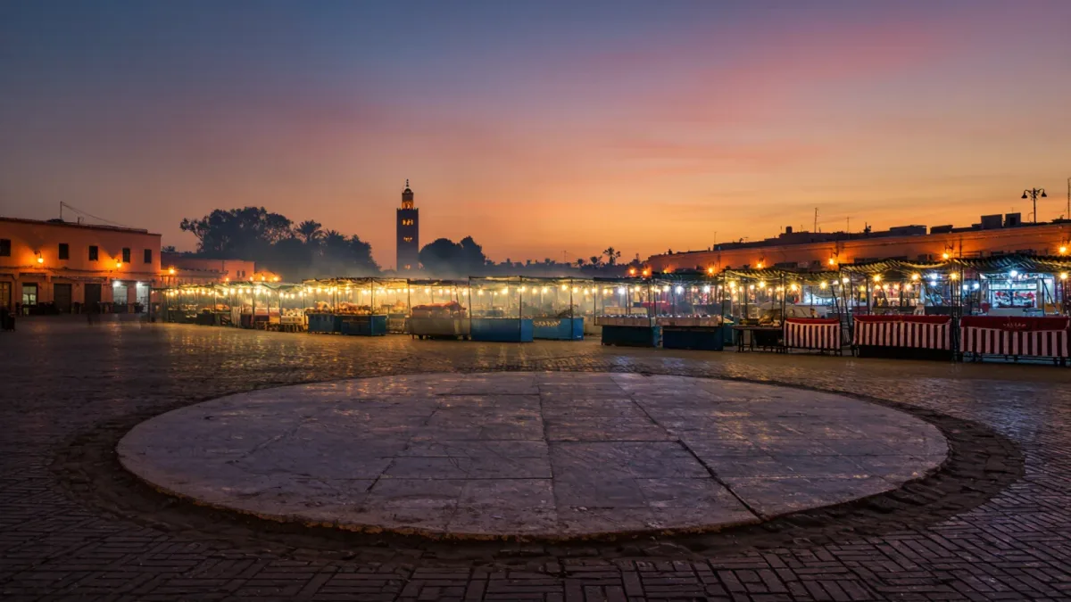 The circle in the square at Marrakech