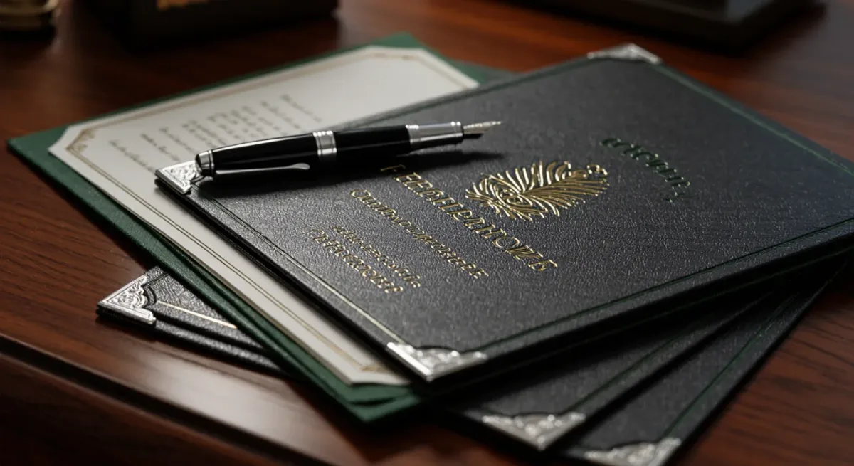 Sukuk certificates and financial documents on a desk