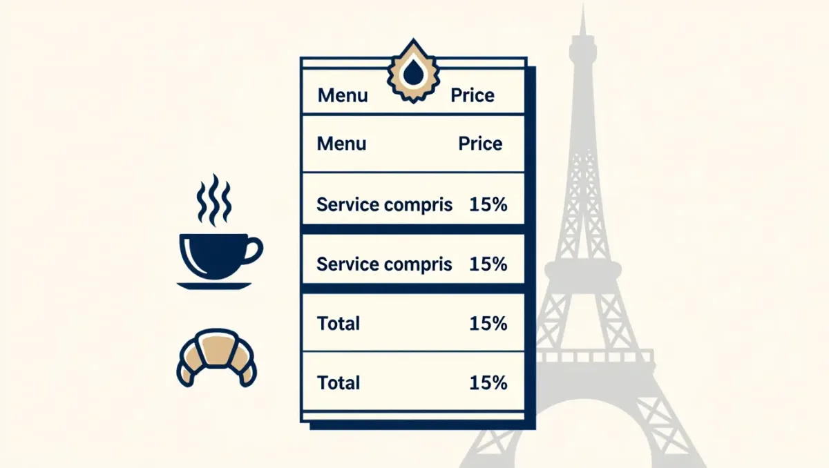 The service charge on your Paris bill, explained: what "service compris" actually covers