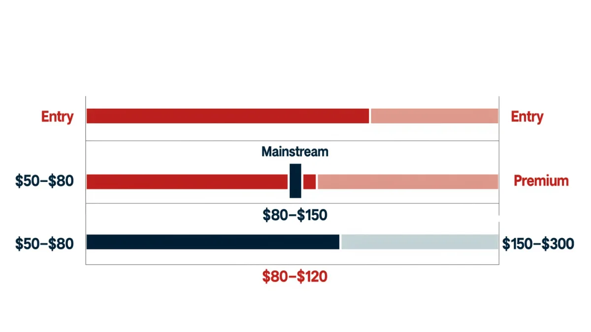 Price-range chart for e-reader tiers during back-to-school season