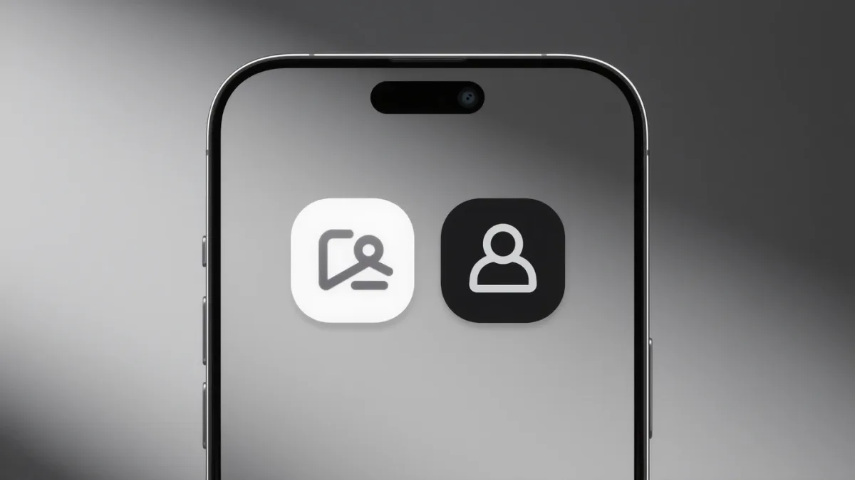 Phone screen with two nearly identical app icons side by side