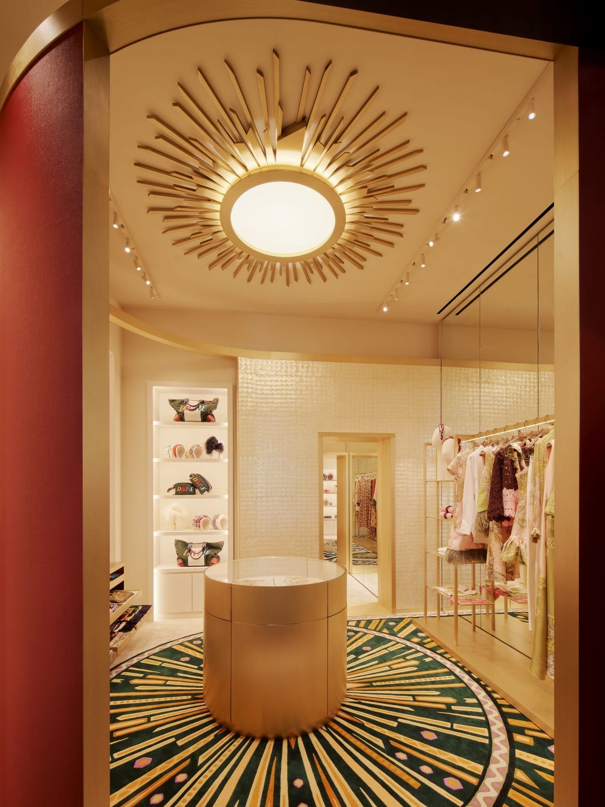 La DoubleJ New York flagship interior with colorful retail design