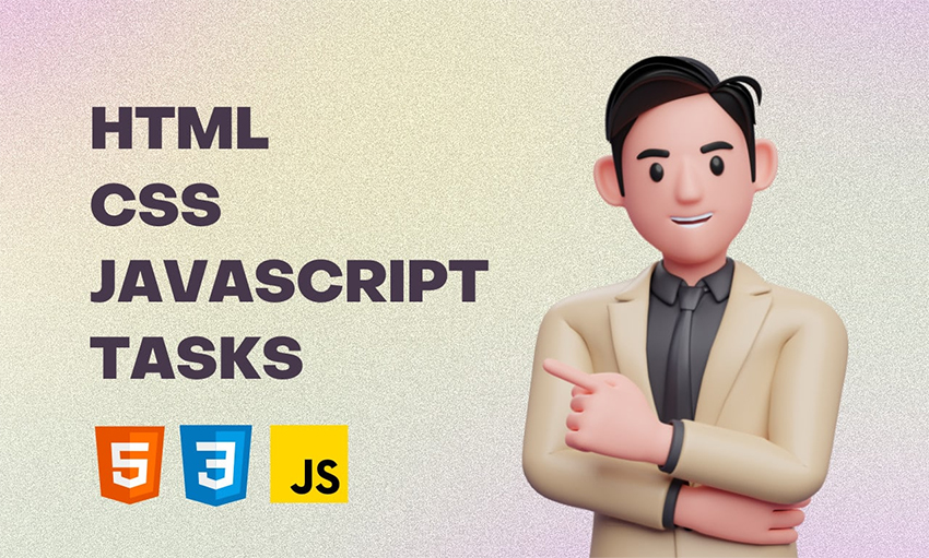 1889I will do HTML, CSS and javascript tasks