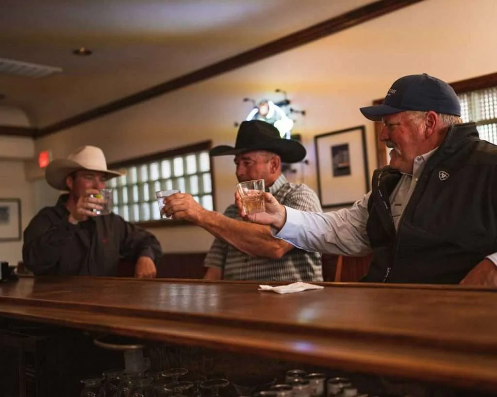 Western Ranch Brokers team sharing a drink at Mint bar