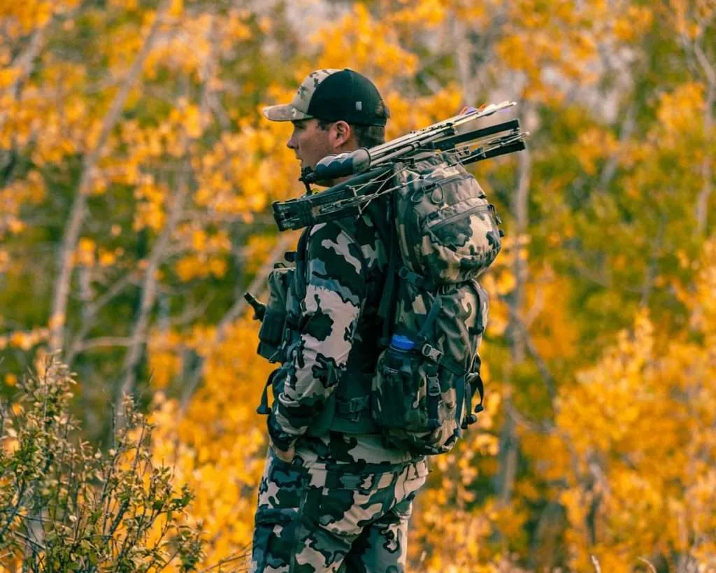 Ranch broker Caleb Campbell hunting elk