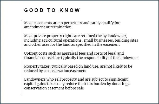 EC GOOD TO KNOW - Western Ranch Brokers Good to know about conservation easements