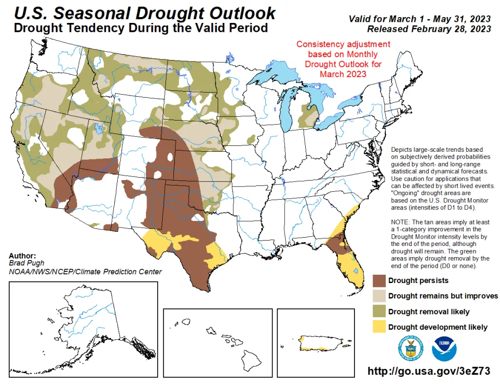 season_drought - Western Ranch Brokers U.S. Seasonal Drought Outlook