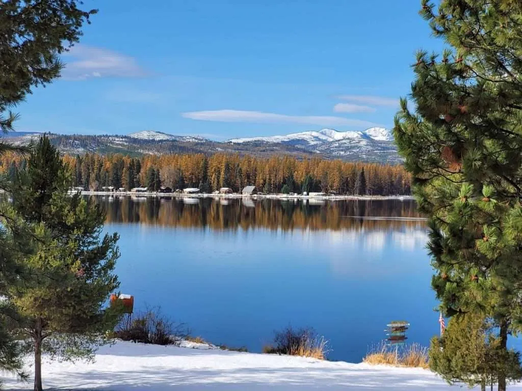 Montana View Winter Town