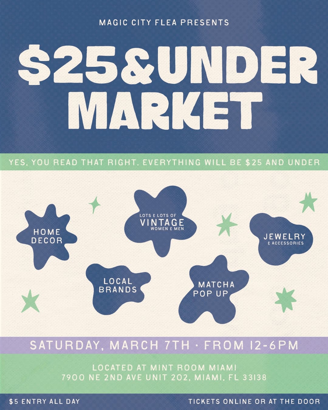 Flyer for $25 and Under Market