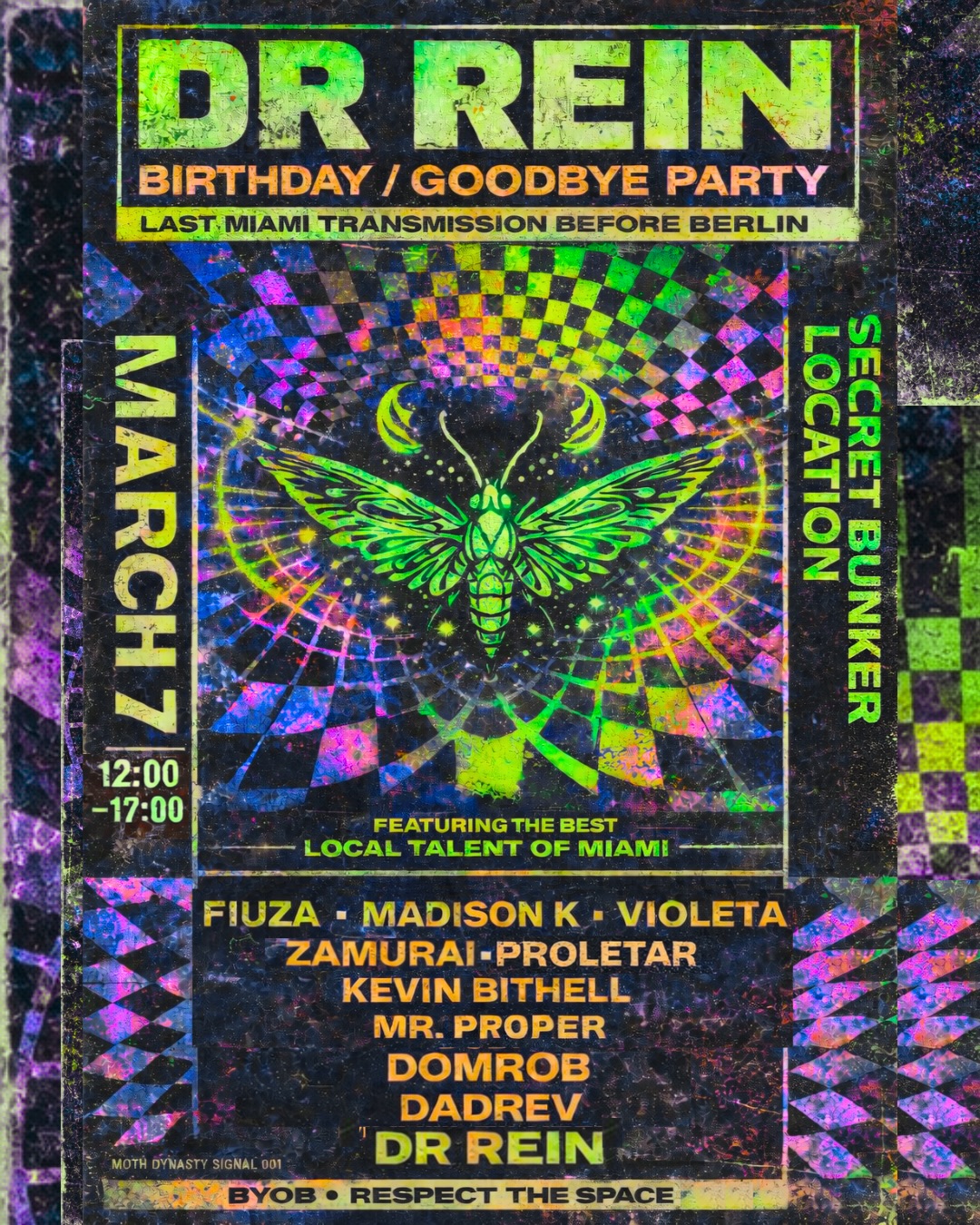 Flyer for DR REIN Birthday/Goodbye Party