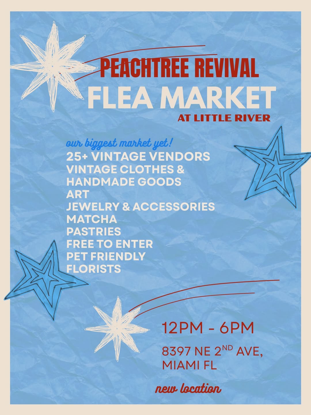 Flyer for Peachtree Revival Flea Market