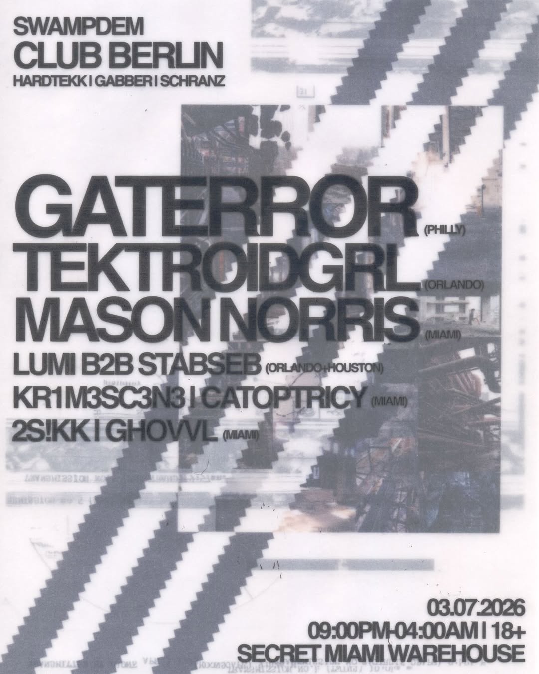 Flyer for CLUB BERLIN