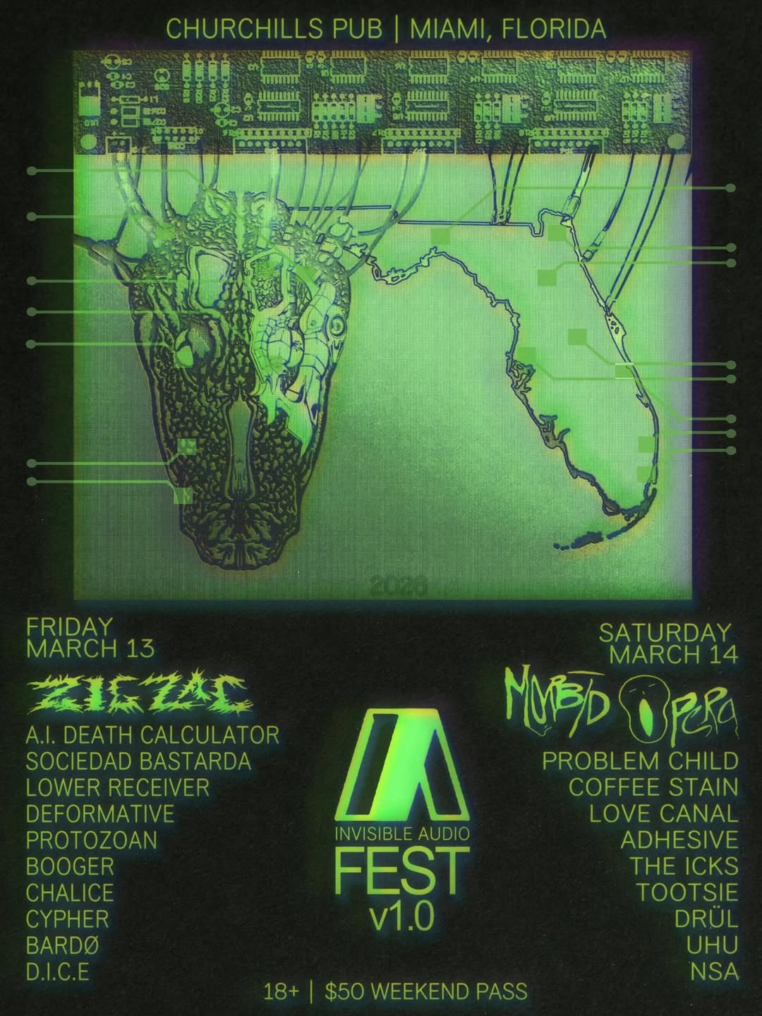 Flyer for Invisible Audio Fest v1.0