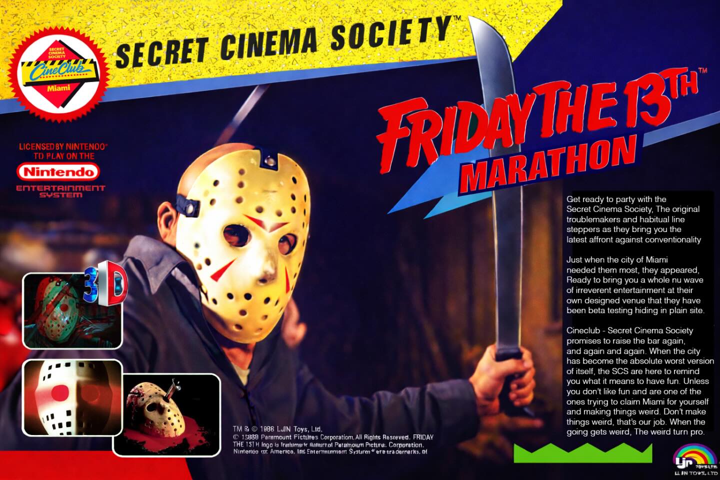 Flyer for Friday the 13th Marathon