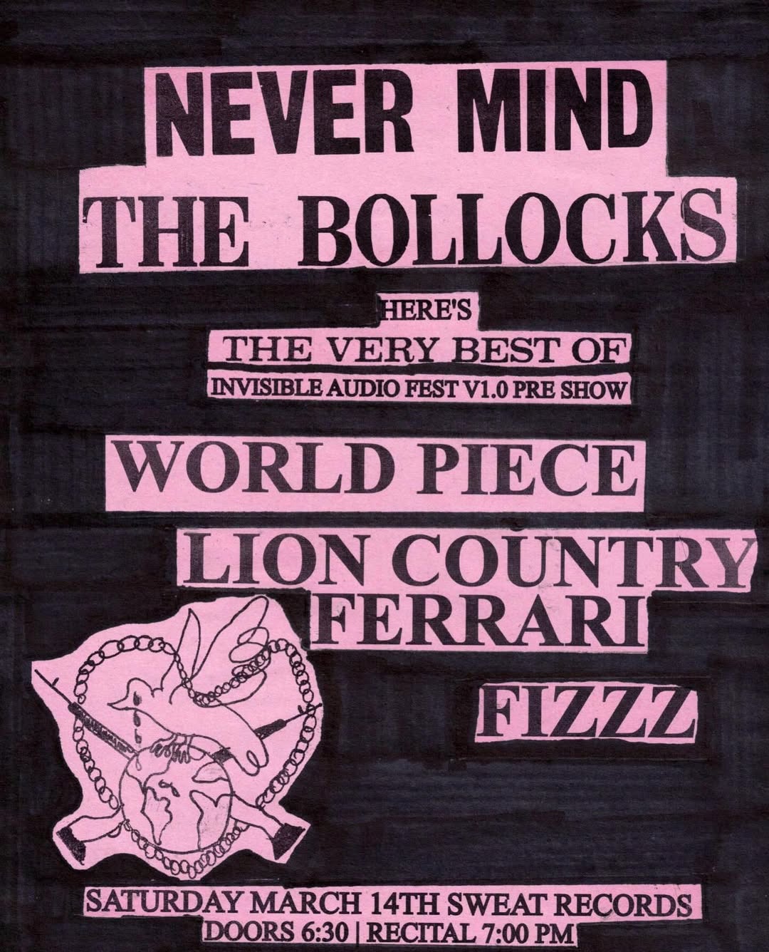 Flyer for Never Mind + The Bollocks +