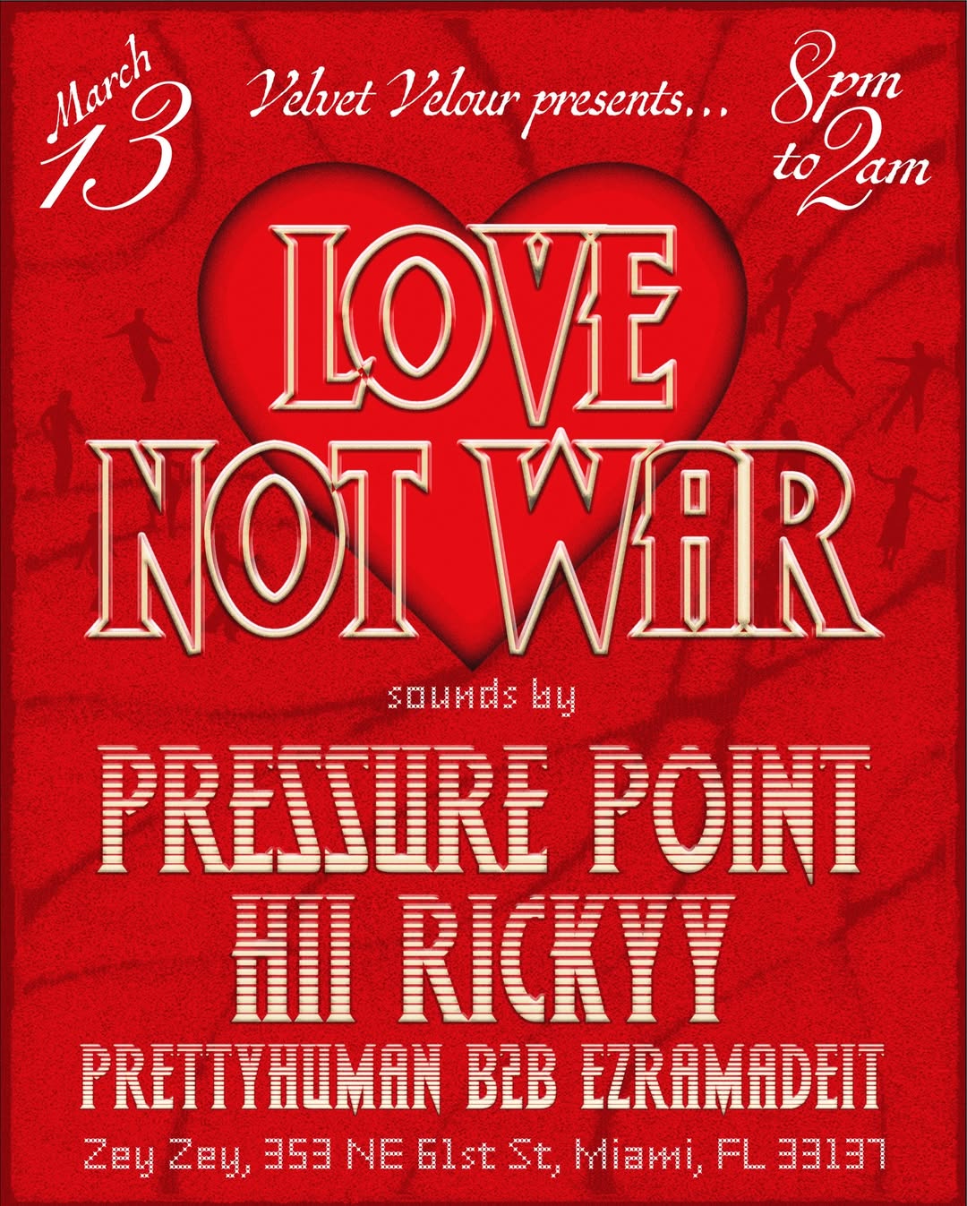 Flyer for Love Not War