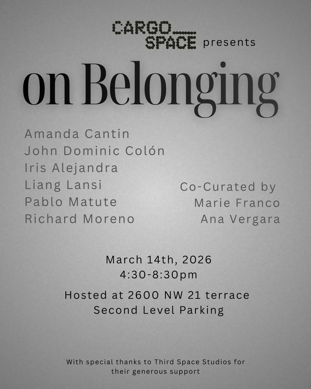 Flyer for On Belonging