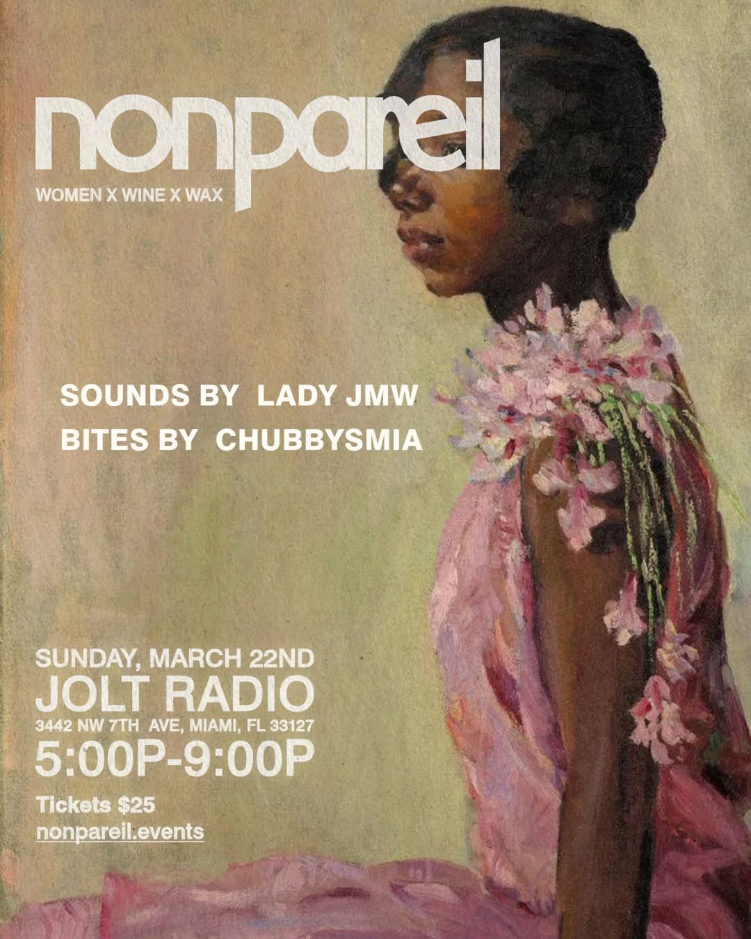 Flyer for Women x Wine x Wax
