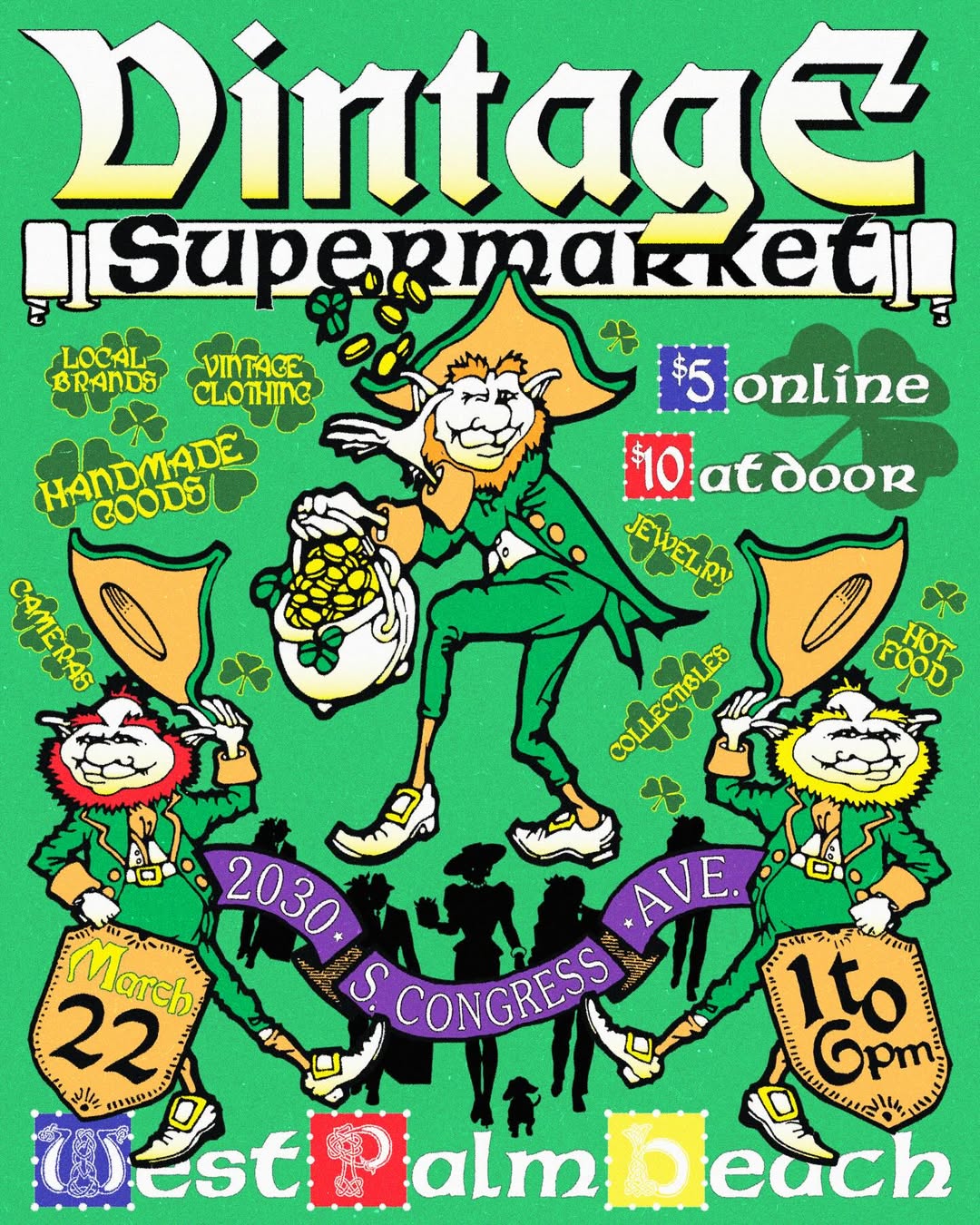 Flyer for The Vintage Supermarket