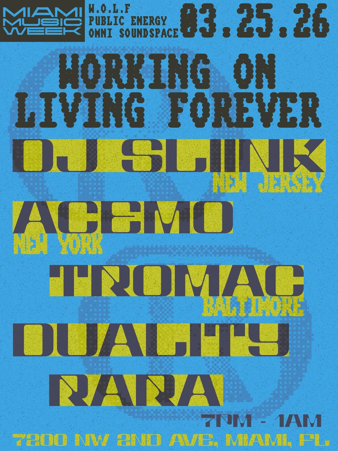 Flyer for Working On Living Forever