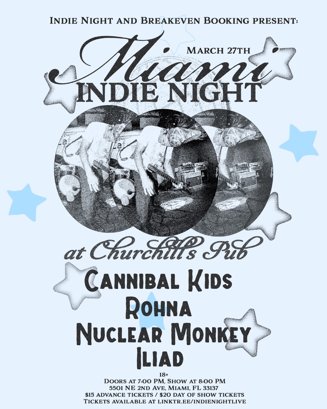 Flyer for Miami Indie Night