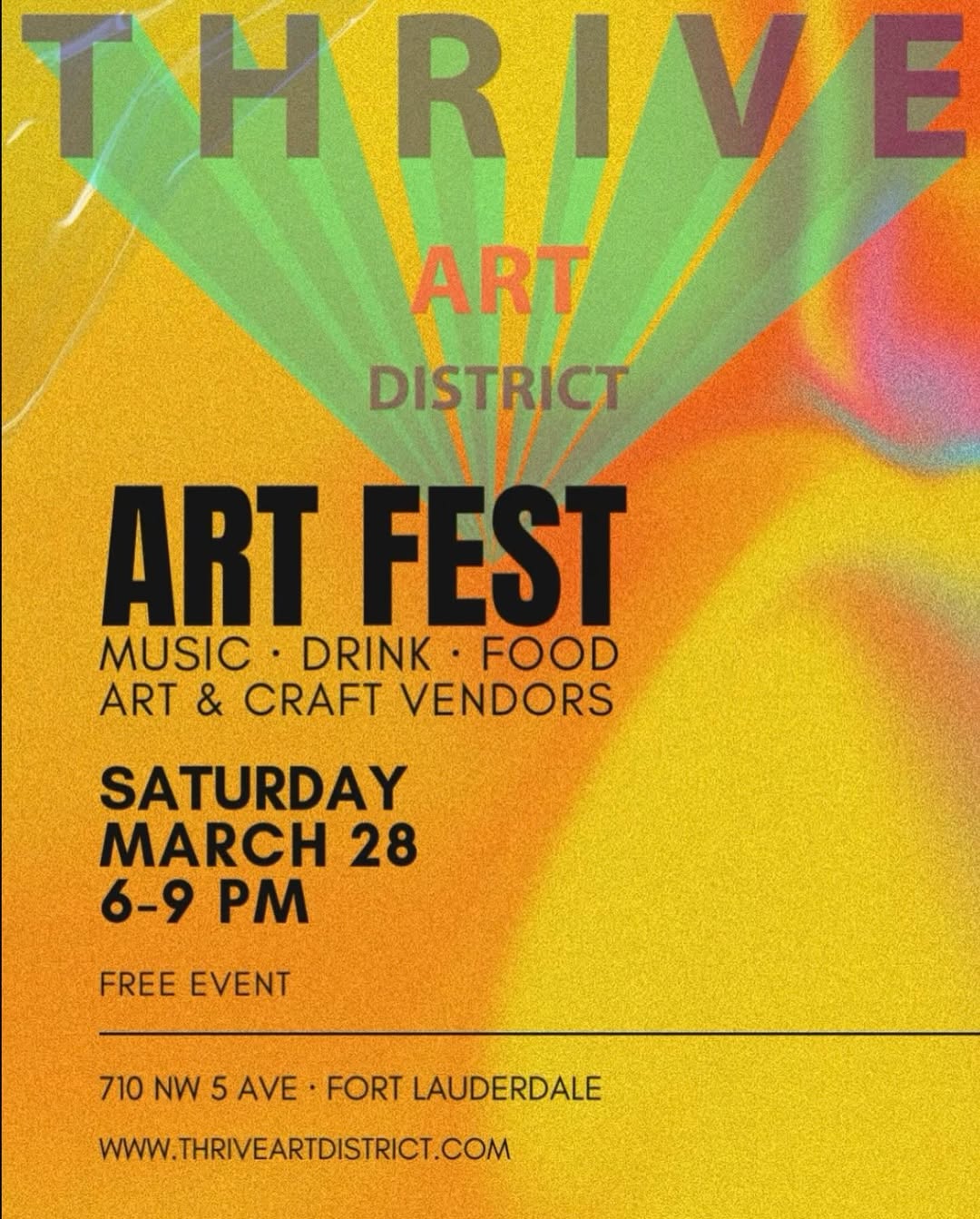 Flyer for Art Fest at Thrive Art District