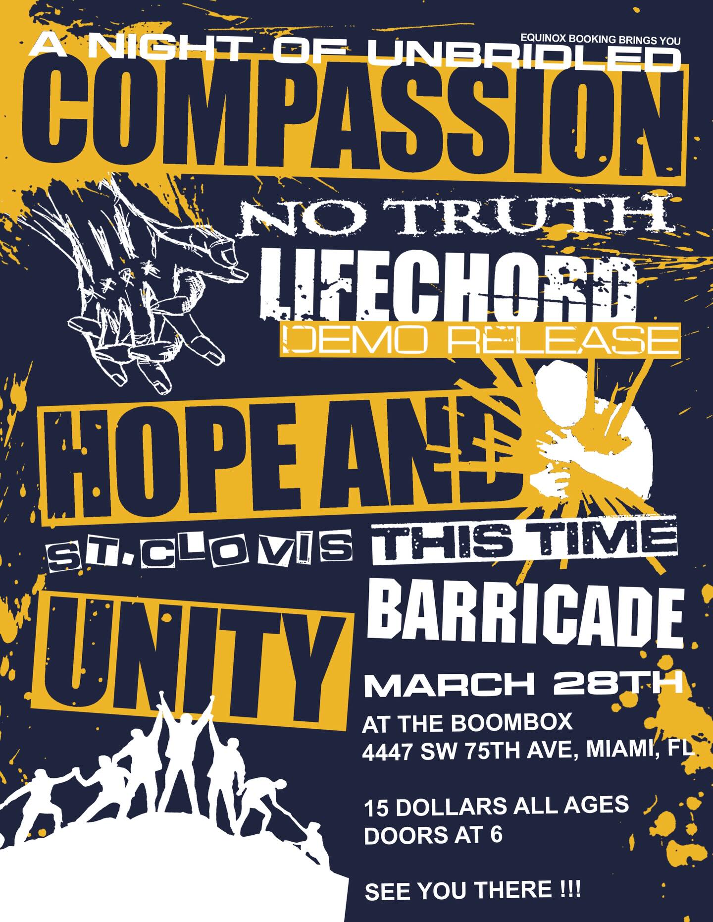 Flyer for A Night of Unbridled Compassion, Hope and Unity