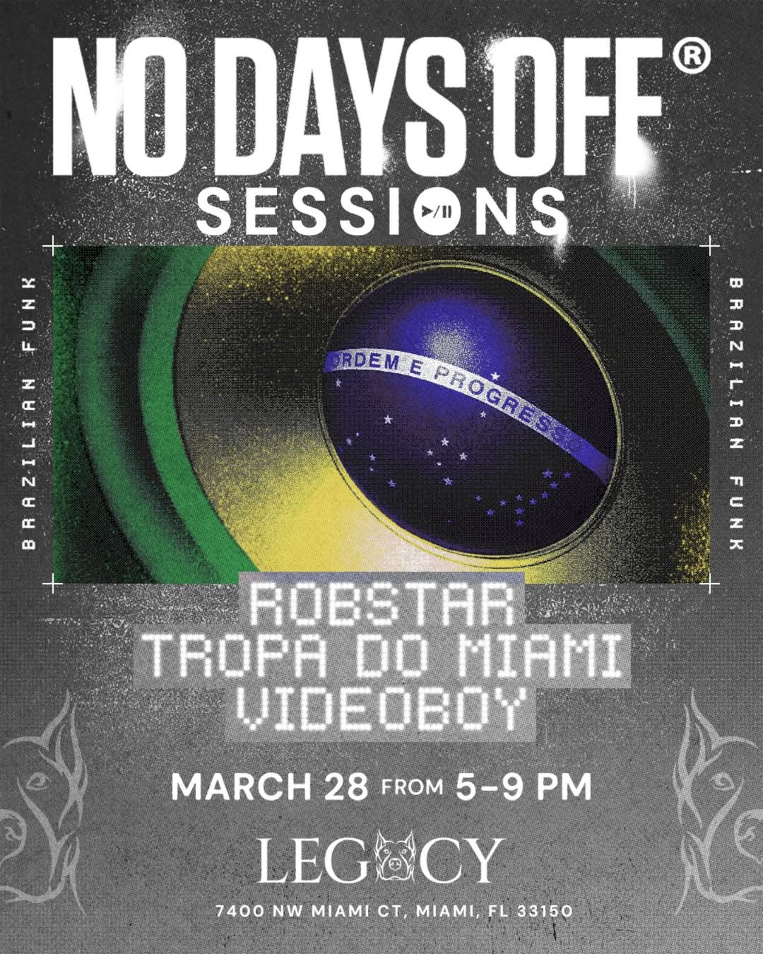 Flyer for NO DAYS OFF Sessions