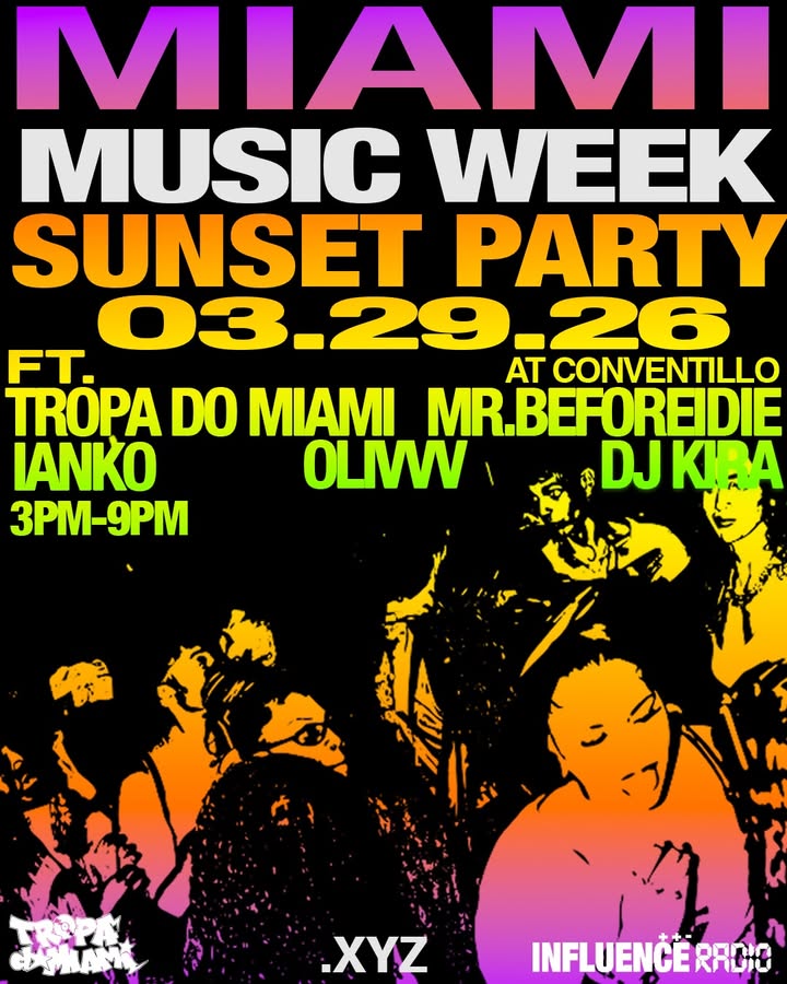 Flyer for MMW Sunset Party